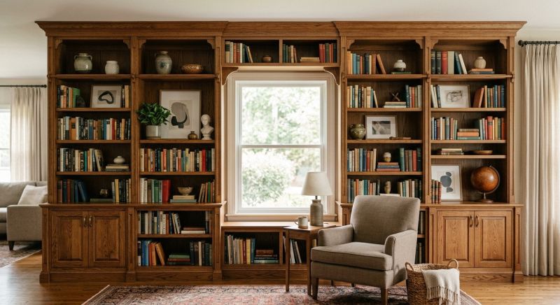 Built In Bookcase Installation in Greensboro, NC
