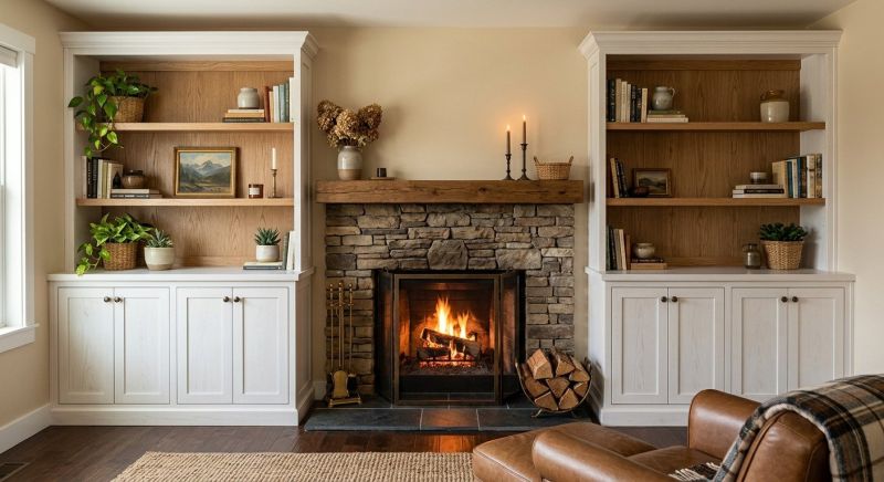 Fireplace Cabinet Installation in Woodbridge, VA