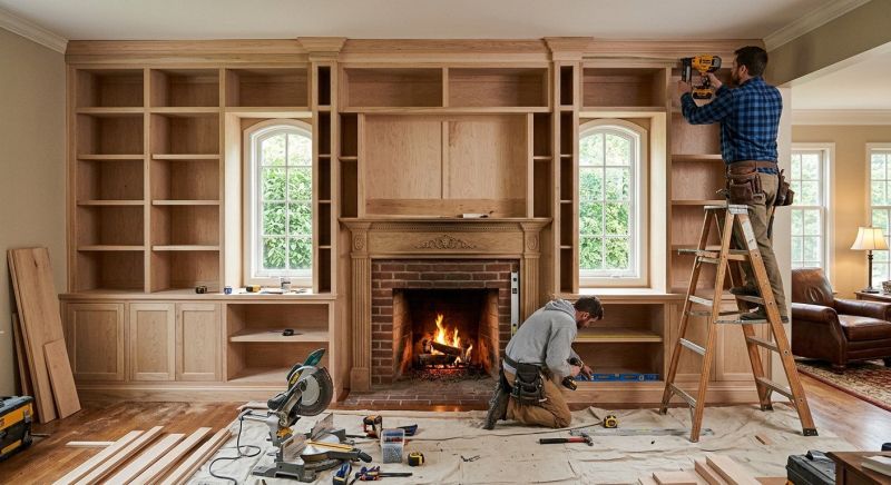 Custom Bookcase Installation in Raleigh, NC