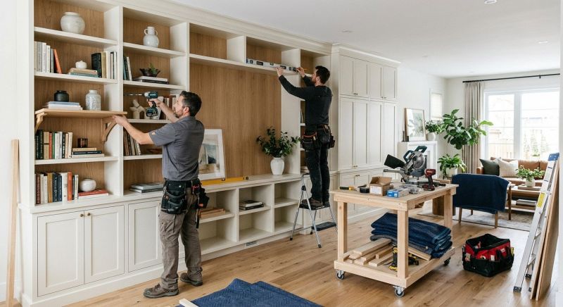 Custom Bookshelves Installation in Greensboro, NC